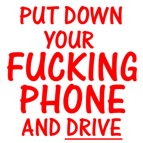 "Hang Up And Drive" Vinyl sticker - RedX Gear